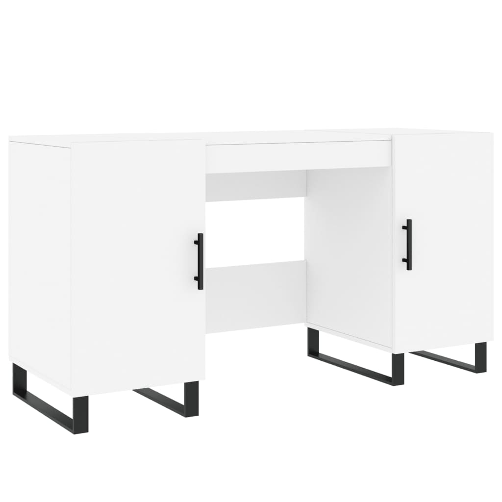 Desk, white, 140x50x75 cm, processed wood