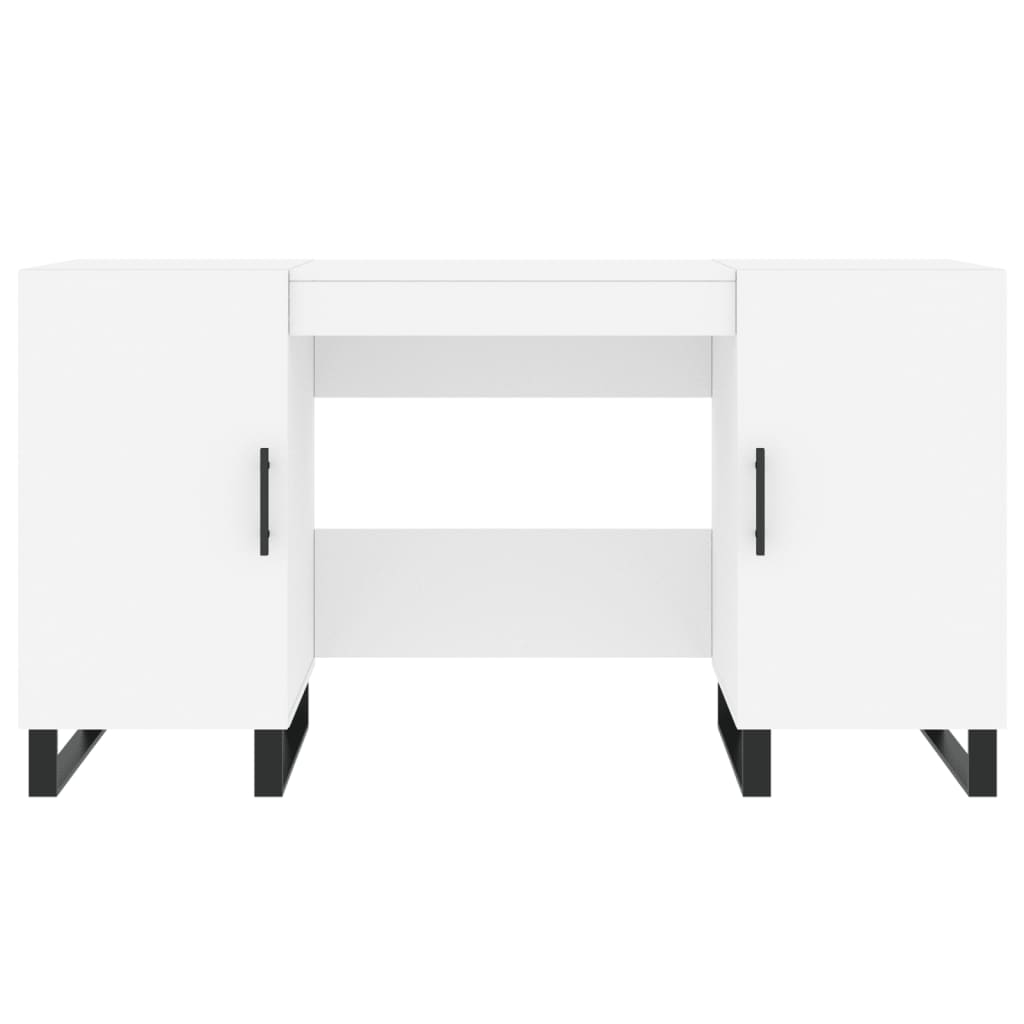 Desk, white, 140x50x75 cm, processed wood