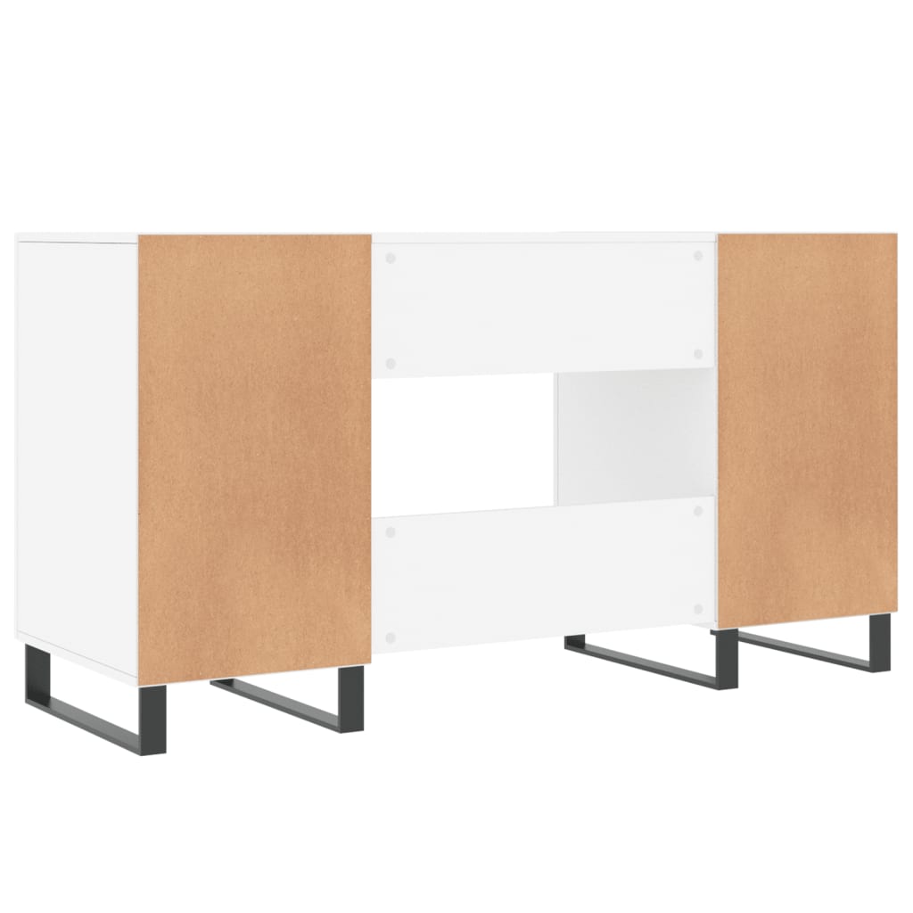 Desk, white, 140x50x75 cm, processed wood