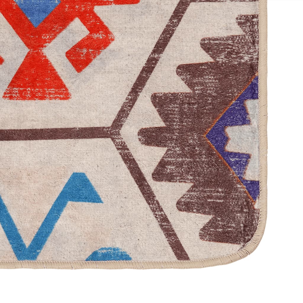 Washable carpet, multicolored, 190x300 cm, anti-slip