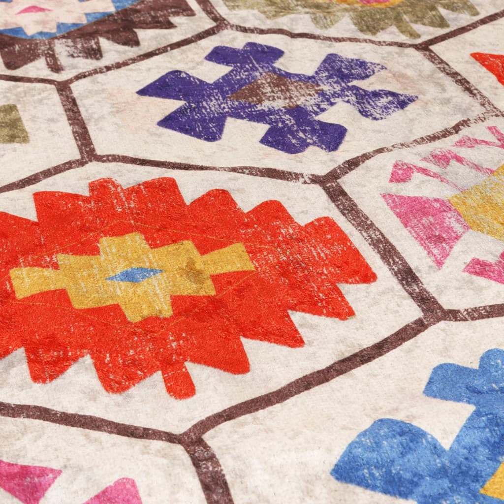 Washable carpet, multicolored, 190x300 cm, anti-slip