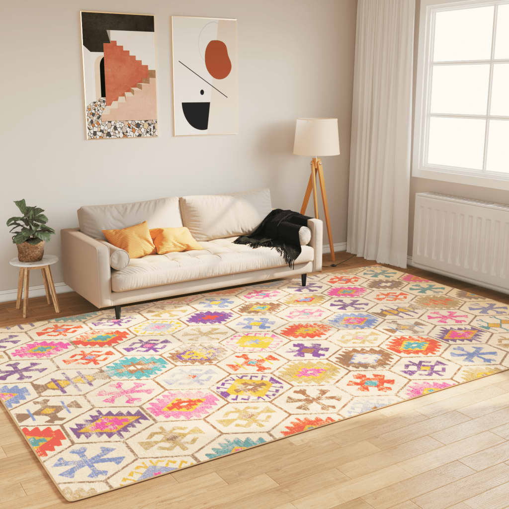 Washable carpet, multicolored, 190x300 cm, anti-slip