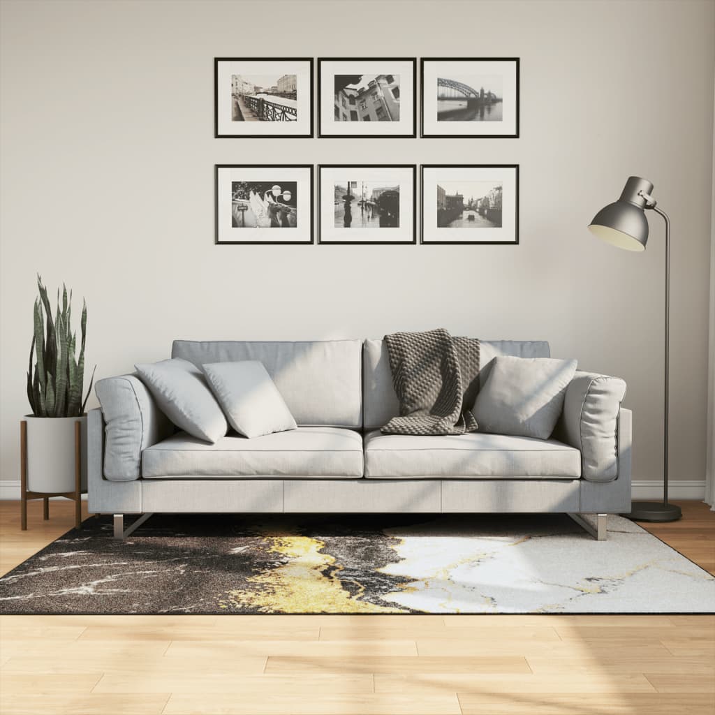 Covor lavabil anti-alunecare, multicolor, 120x180 cm