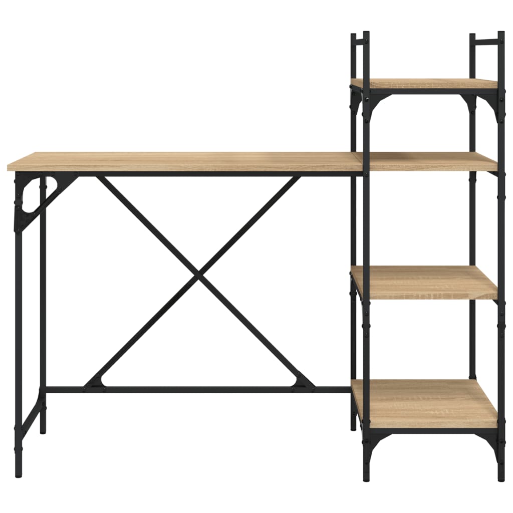 Sonoma oak computer desk with shelves 120x47x109 cm