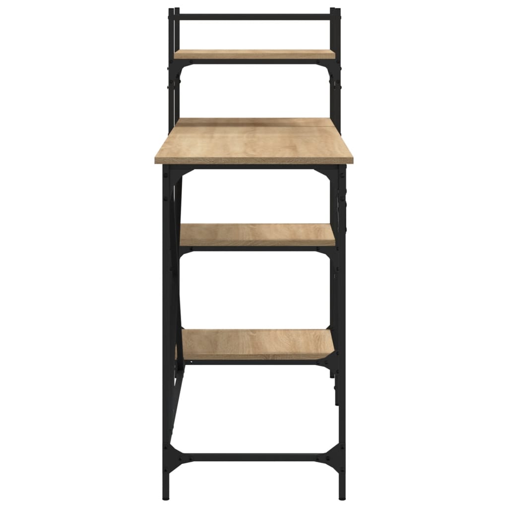 Sonoma oak computer desk with shelves 120x47x109 cm