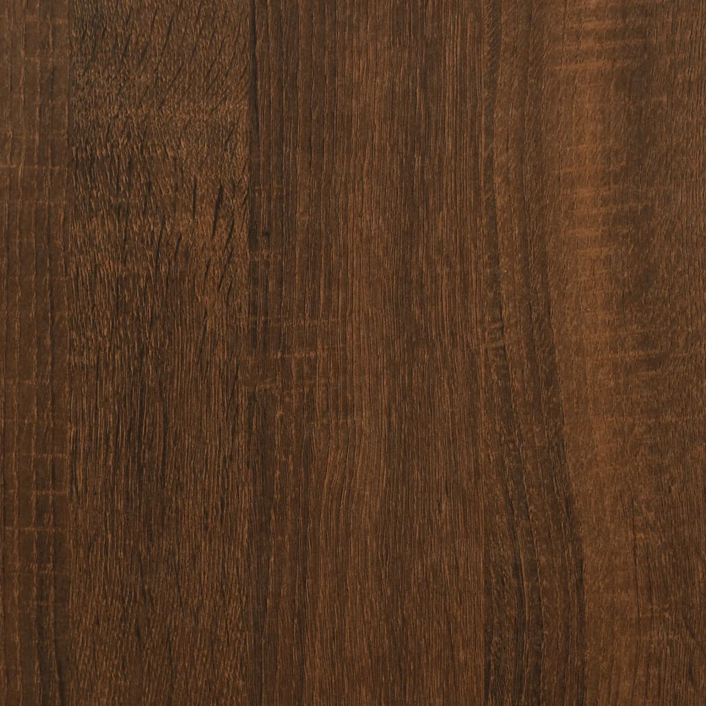 Computer desk, brown oak, 131x48x75 cm, processed wood