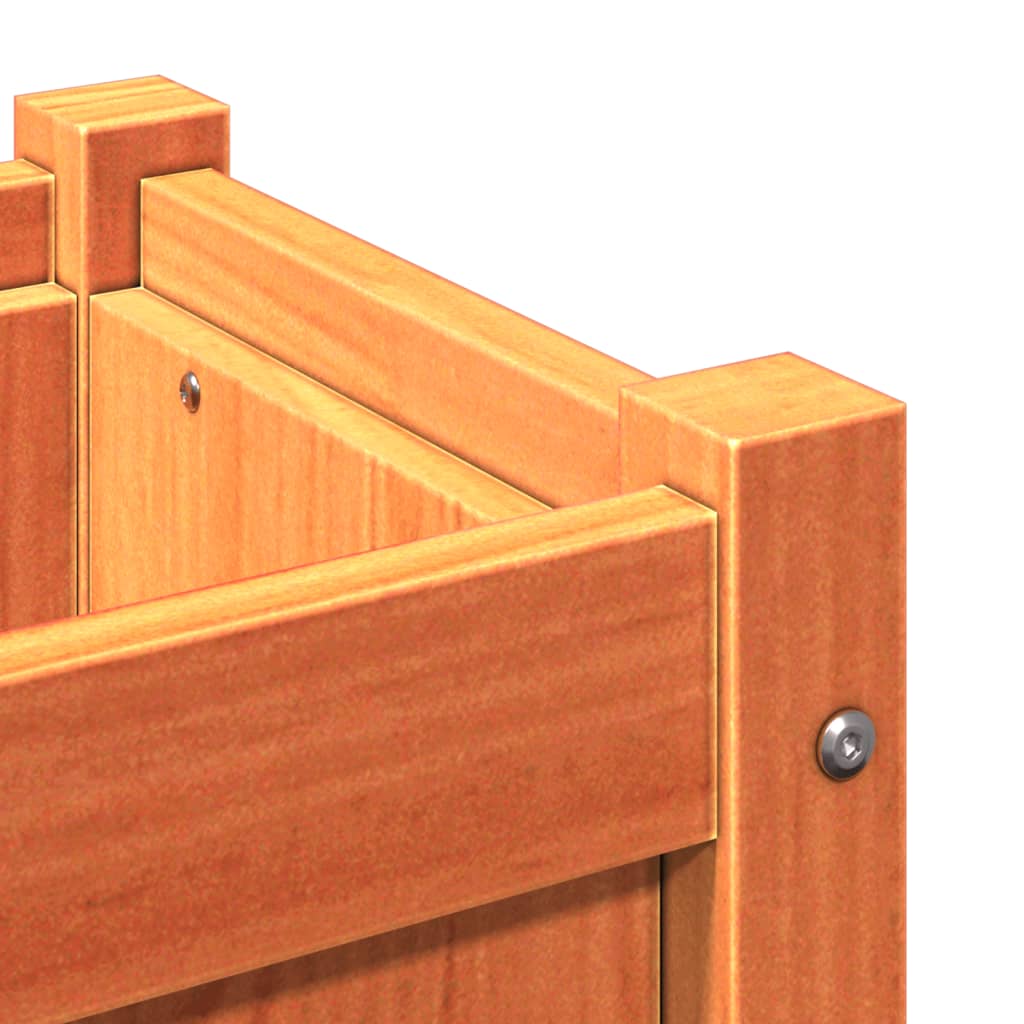 Jardiniere de grădină, 2 buc., maro ceruit, lemn masiv de pin