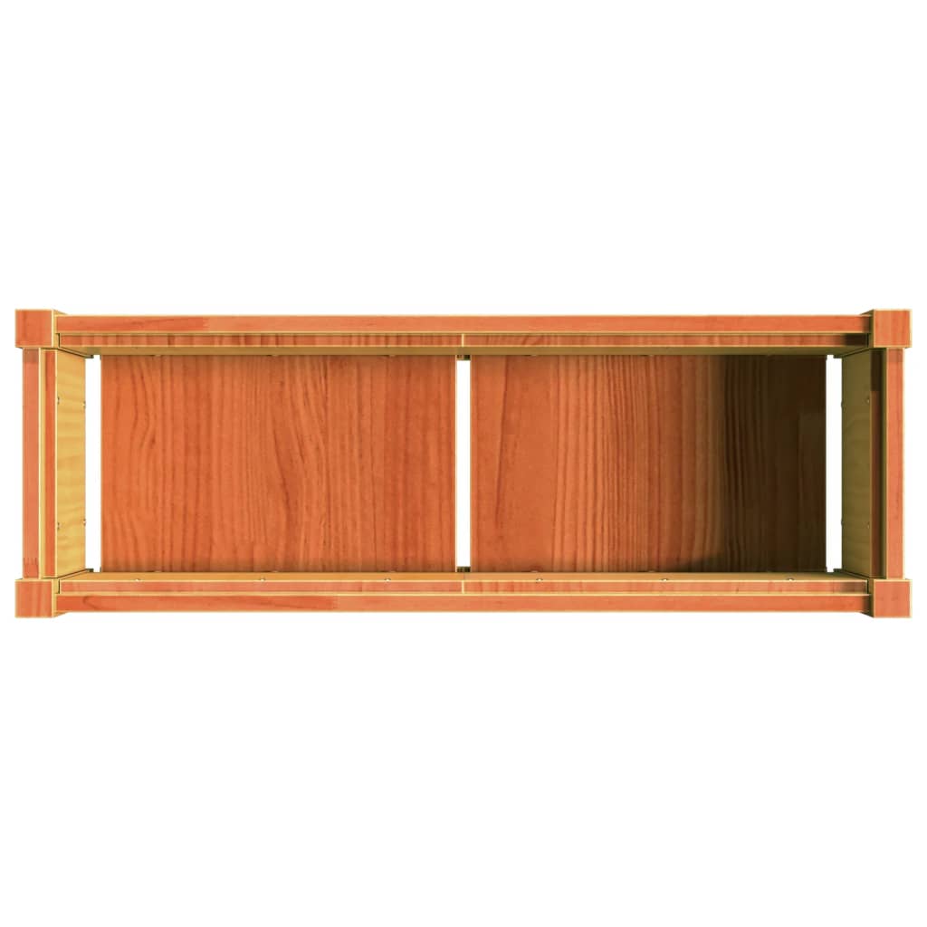 Jardiniere de grădină, 2 buc., maro ceruit, lemn masiv de pin