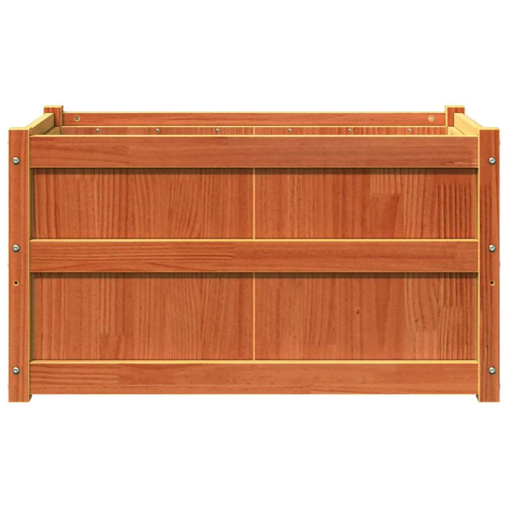 Jardinieră de grădină, maro ceruit, 90x50x50 cm, lemn masiv pin