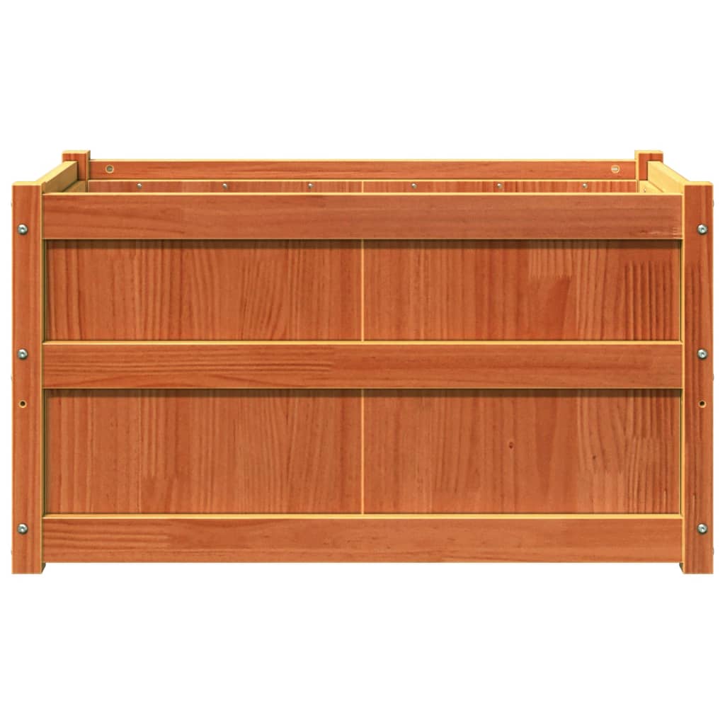 Jardiniere de grădină, 2 buc., maro ceruit, lemn masiv de pin