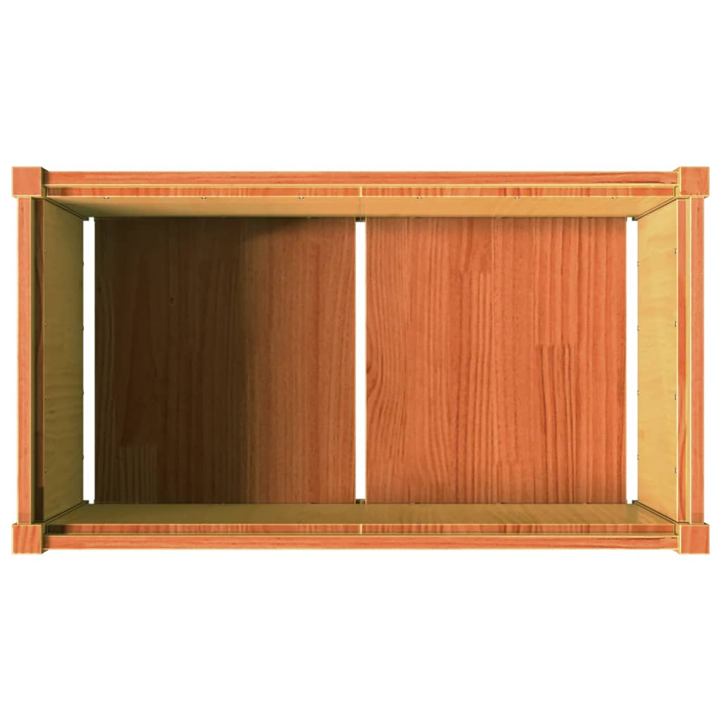 Jardiniere de grădină, 2 buc., maro ceruit, lemn masiv de pin