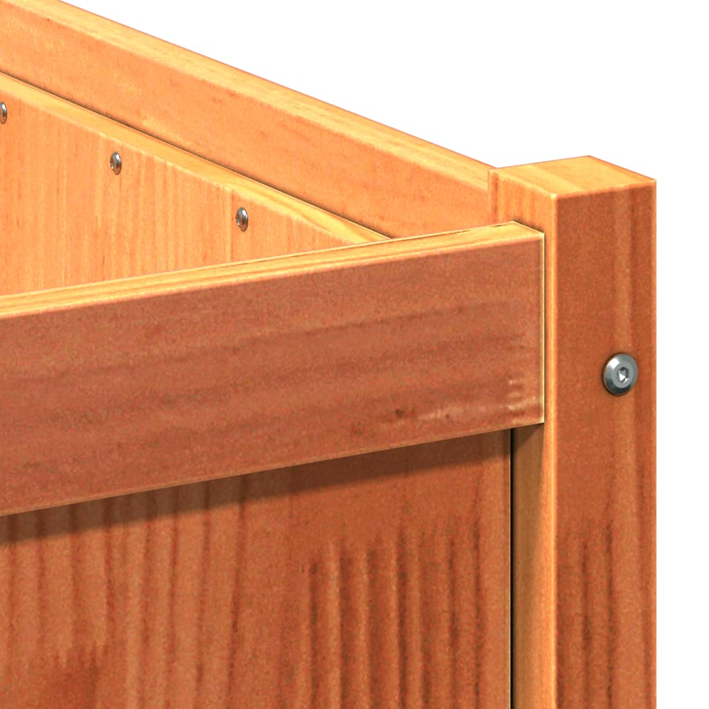 Jardiniere de grădină, 2 buc., maro ceruit, lemn masiv de pin