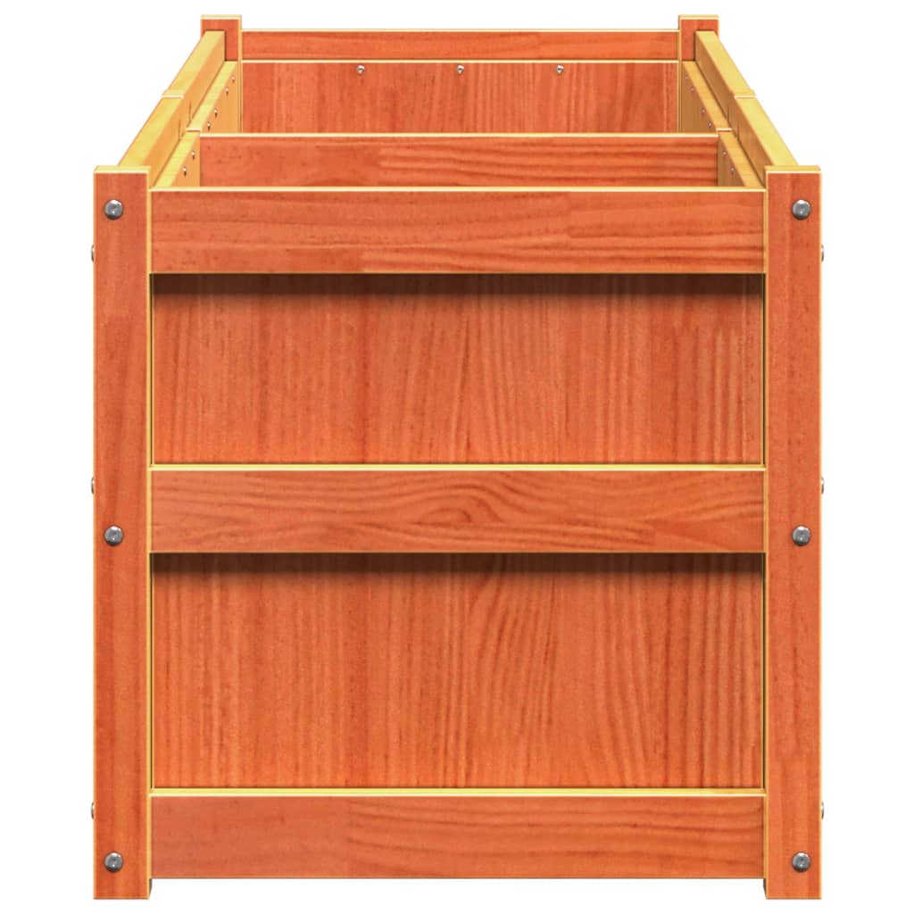 Jardinieră de grădină, maro ceruit, 90x50x70 cm, lemn masiv pin