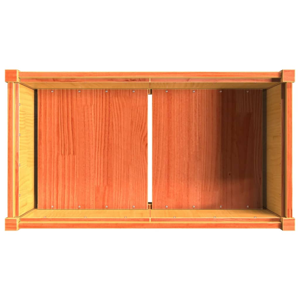 Jardinieră de grădină, maro ceruit, 90x50x70 cm, lemn masiv pin