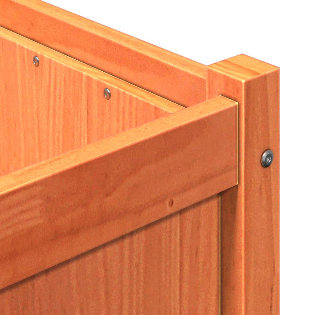 Jardinieră de grădină, maro ceruit, 90x50x70 cm, lemn masiv pin