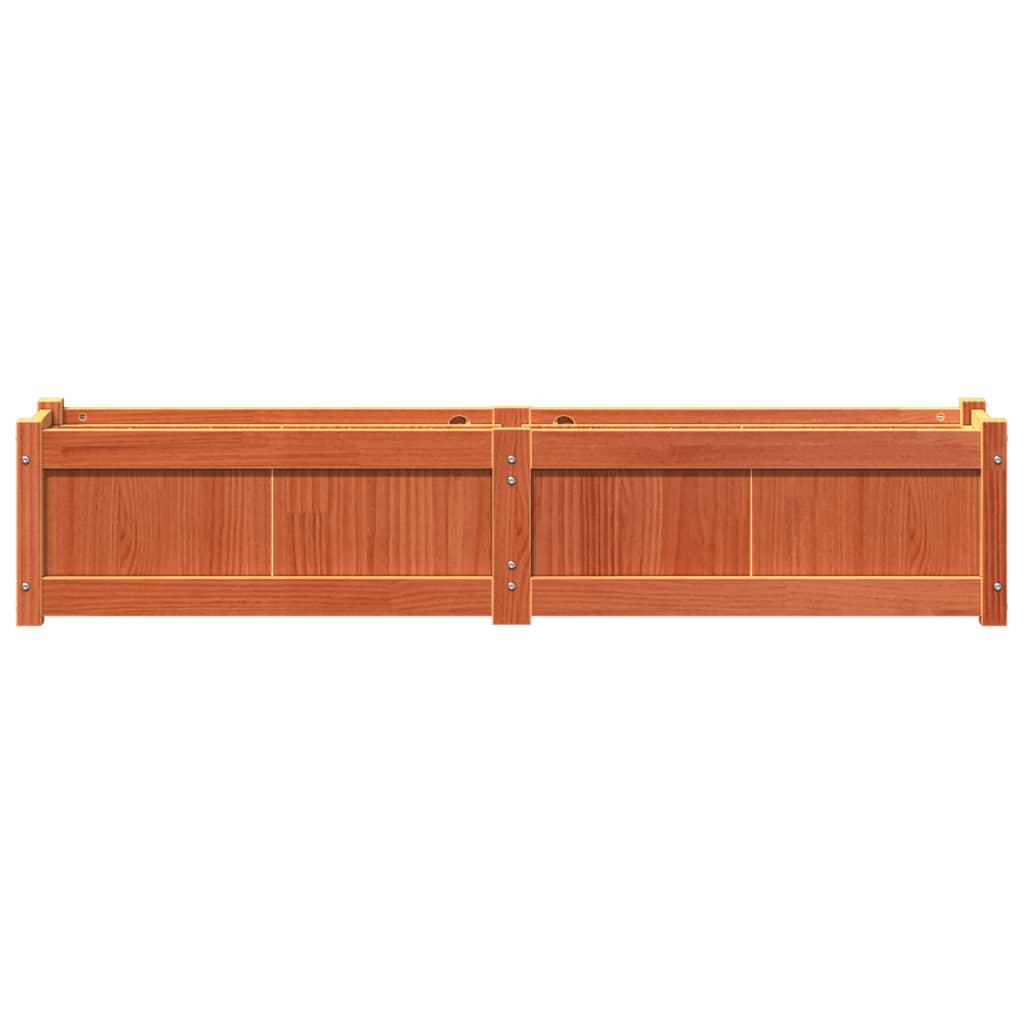 Jardiniere de grădină, 2 buc., maro ceruit, lemn masiv de pin