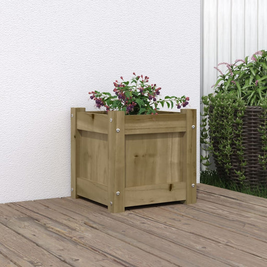 Jardinieră de grădină, 31x31x31 cm, lemn de pin impregnat