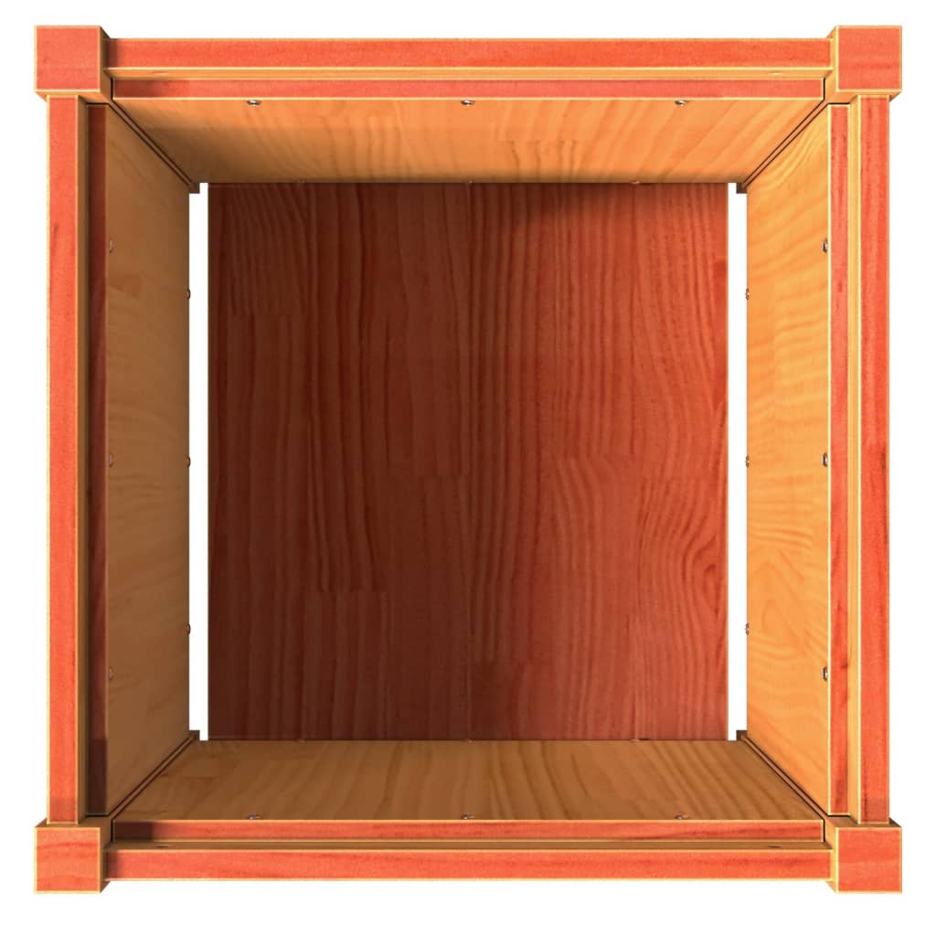 Jardiniere de grădină, 2 buc., maro ceruit, lemn masiv de pin