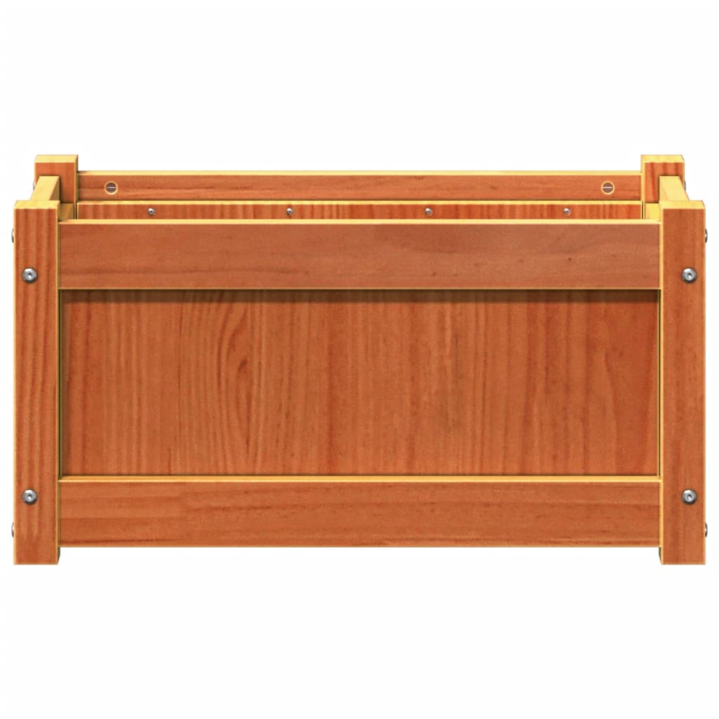 Jardinieră de grădină, maro ceruit, 60x31x31 cm, lemn masiv pin