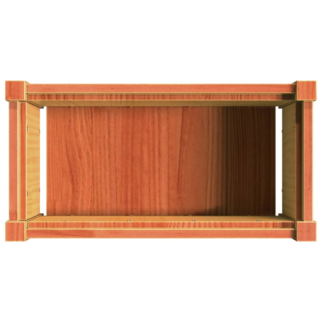 Jardiniere de grădină, 2 buc., maro ceruit, lemn masiv de pin