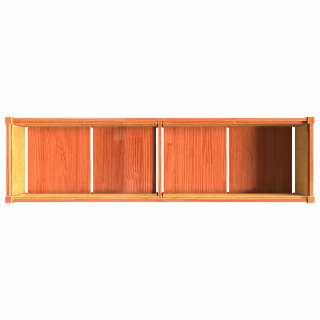 Jardinieră de grădină, maro ceruit, 180x50x50 cm lemn masiv pin