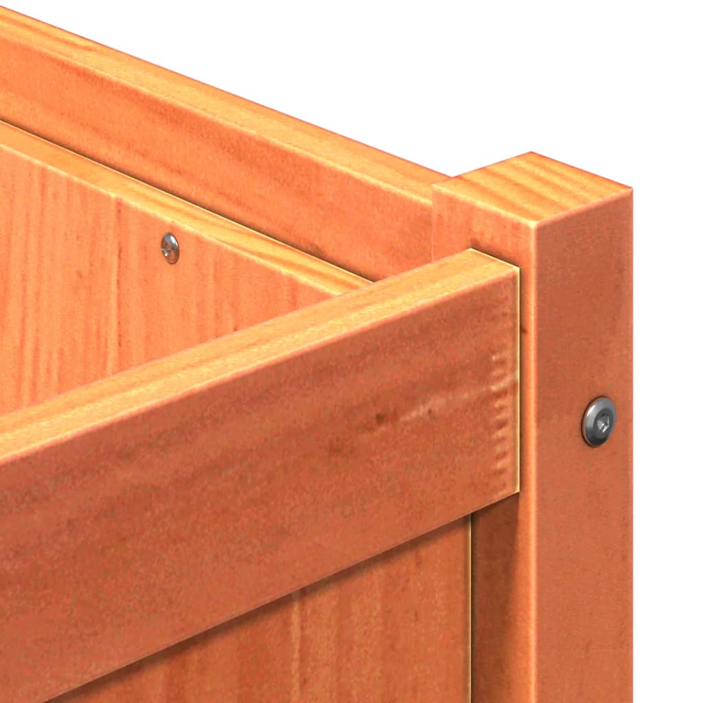 Jardinieră de grădină, maro ceruit, 180x50x50 cm lemn masiv pin