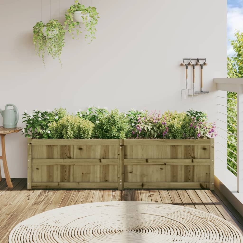 Jardinieră de grădină, 180x50x50 cm, lemn de pin impregnat