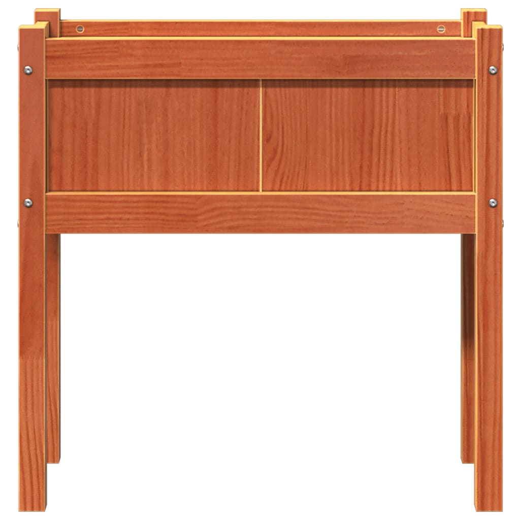 Jardinieră grădină cu picioare maro ceruit 70x31x70 cm lemn pin