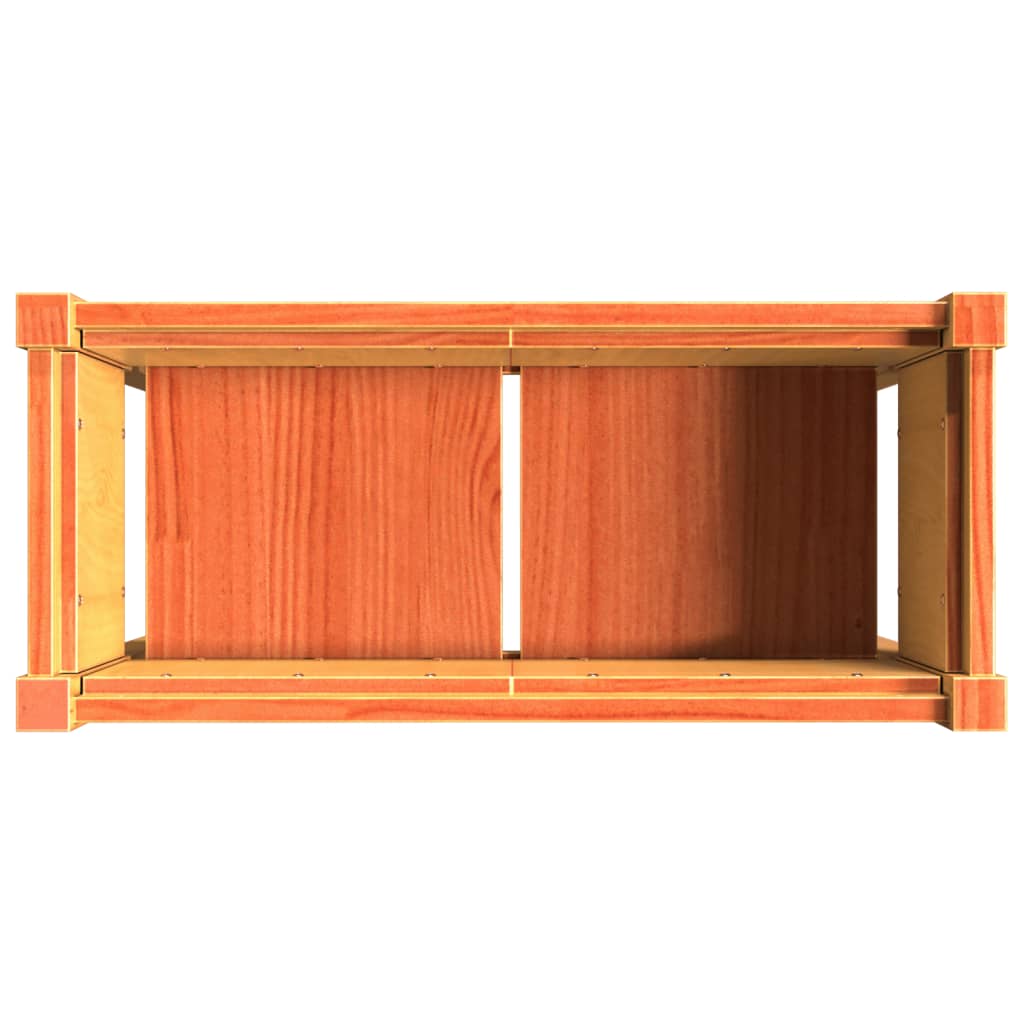 Jardinieră grădină cu picioare maro ceruit 70x31x70 cm lemn pin