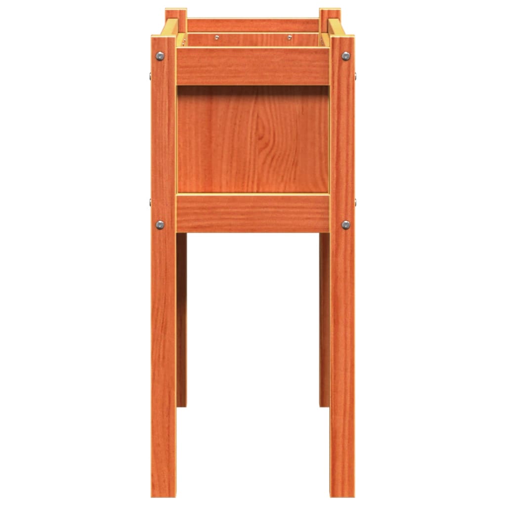 Jardiniere grădină cu picioare, 2 buc., maro ceruit, lemn pin