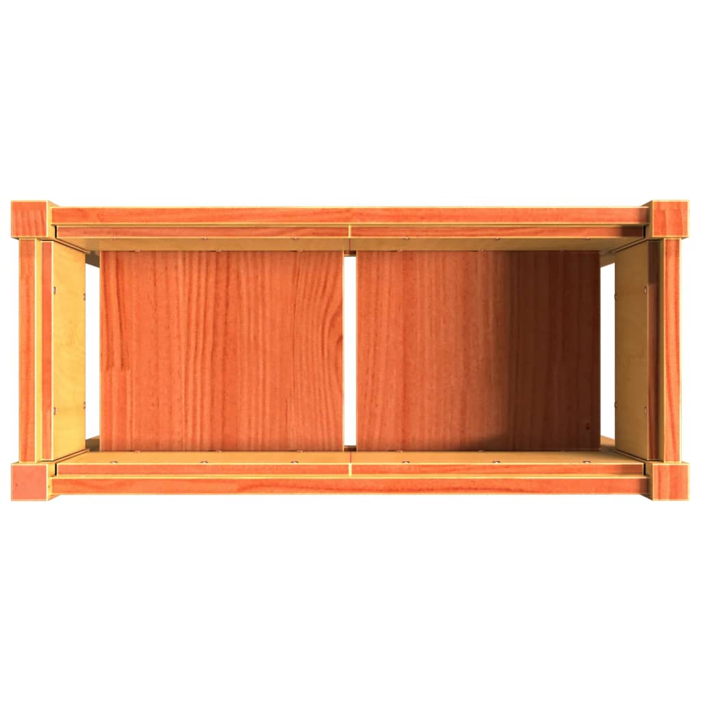 Jardiniere grădină cu picioare, 2 buc., maro ceruit, lemn pin