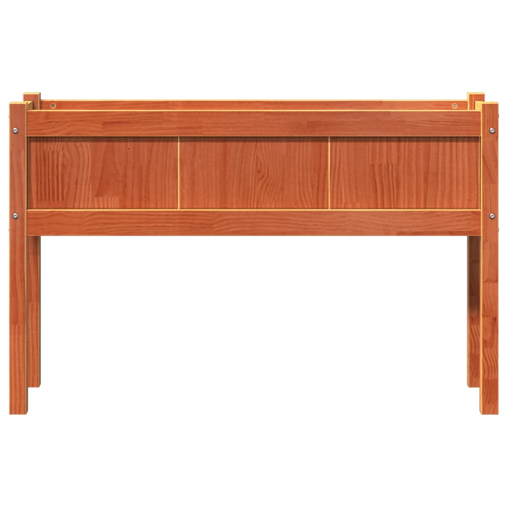 Jardiniere grădină cu picioare, 2 buc., maro ceruit, lemn pin