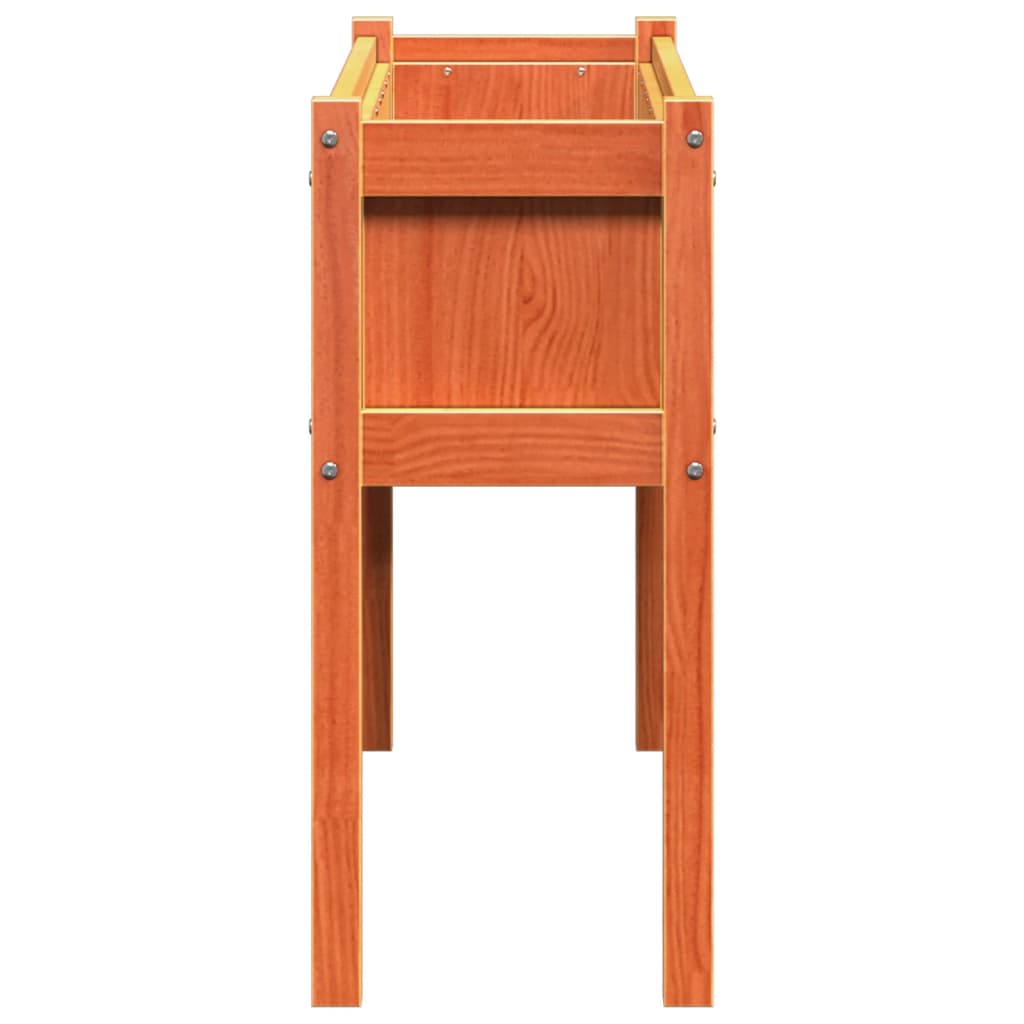 Jardiniere grădină cu picioare, 2 buc., maro ceruit, lemn pin