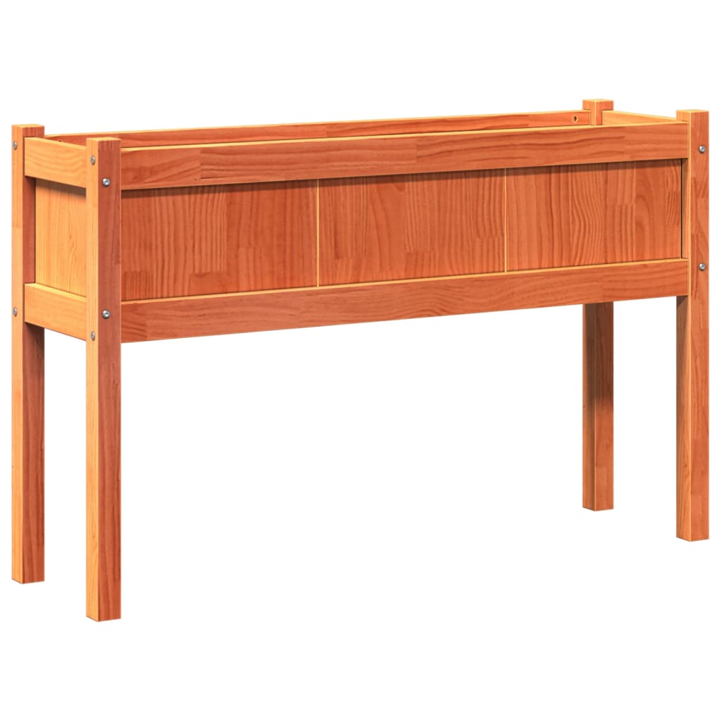 Jardiniere grădină cu picioare, 2 buc., maro ceruit, lemn pin