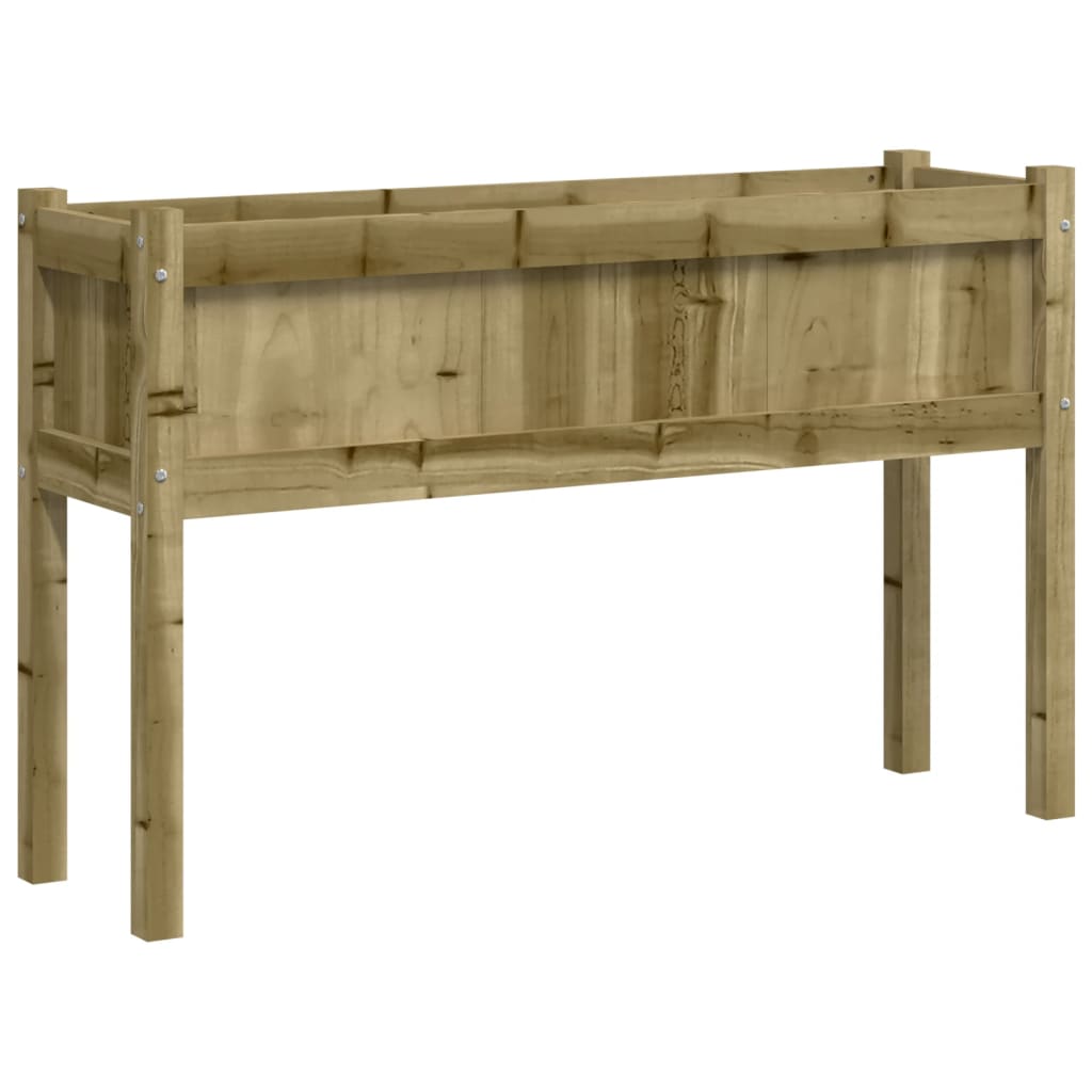 Jardinier de grădină cu picioare, 110x31x70 cm, lemn pin tratat