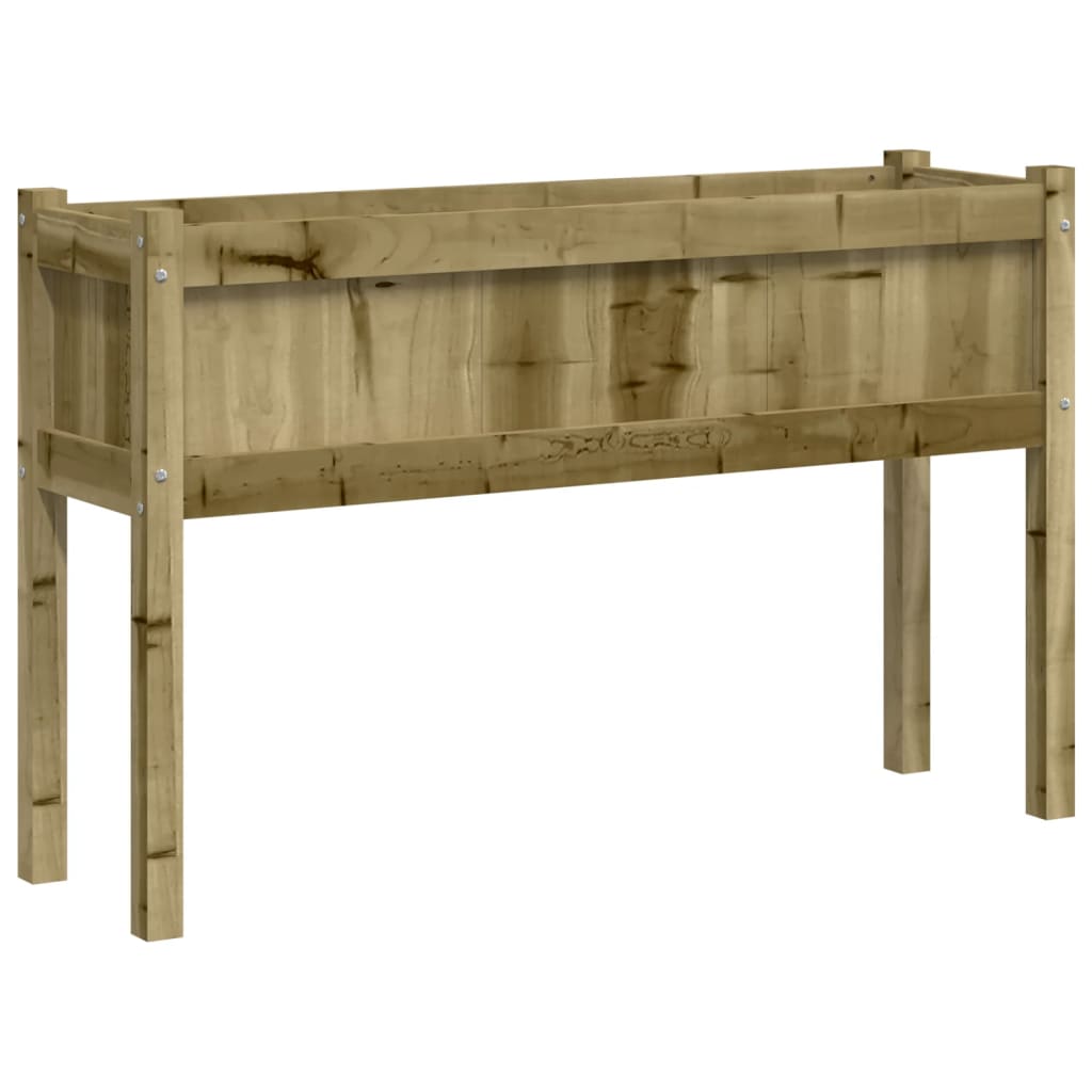 Jardinier de grădină cu picioare, 110x31x70 cm, lemn pin tratat