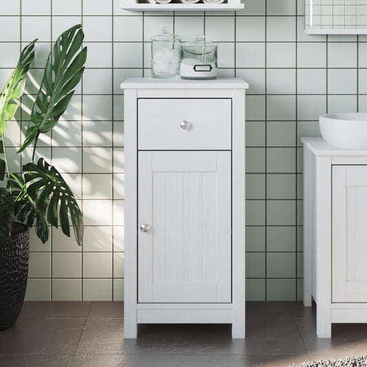 BERG bathroom cabinet, white, 40x34x80 cm, solid pine wood