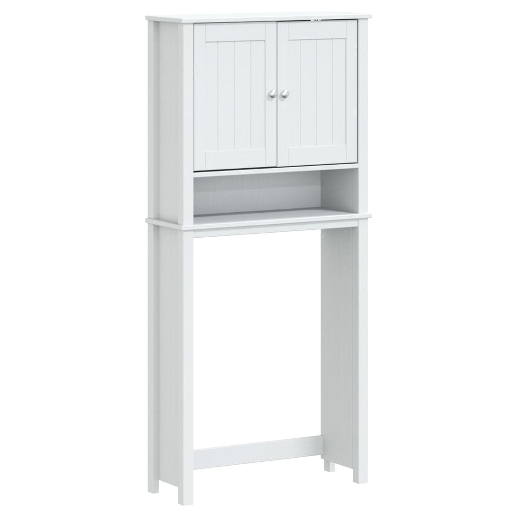 Washing machine cabinet "BERG" white 76x27x164.5 cm solid wood