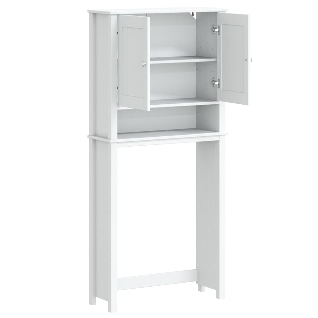 Washing machine cabinet "BERG" white 76x27x164.5 cm solid wood
