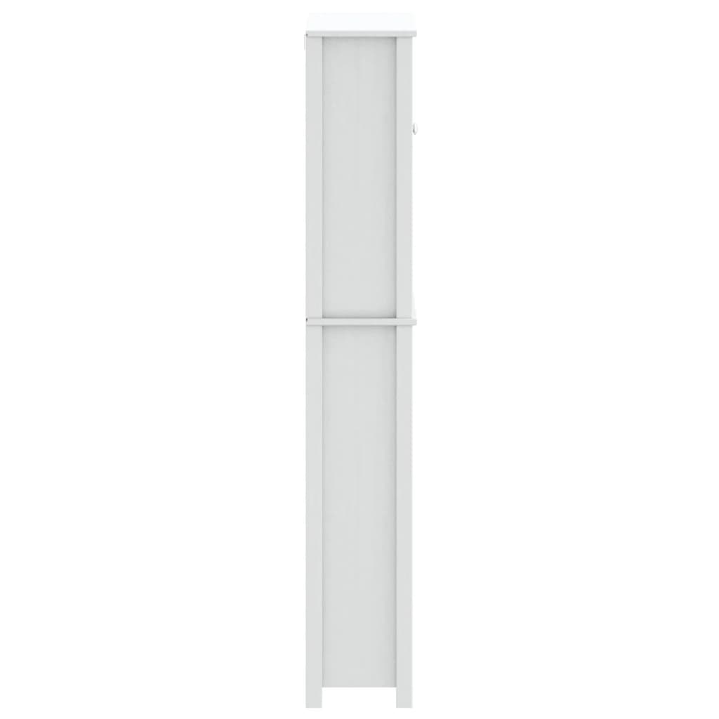 Washing machine cabinet "BERG" white 76x27x164.5 cm solid wood