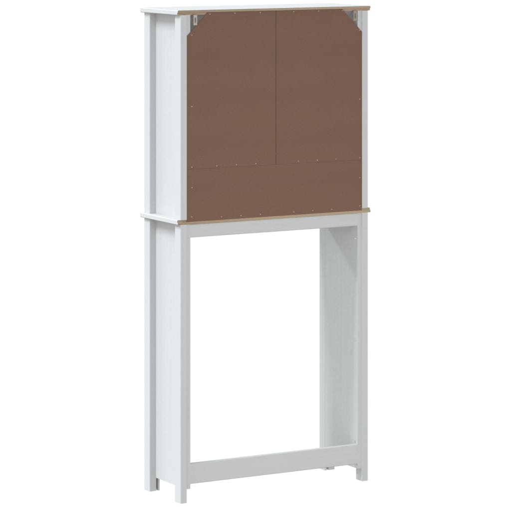Washing machine cabinet "BERG" white 76x27x164.5 cm solid wood