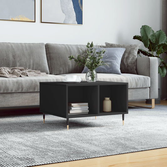 Coffee table, black, 60x50x36.5 cm, composite wood