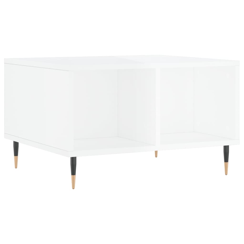 Coffee table, glossy white, 60x50x36.5 cm, composite wood