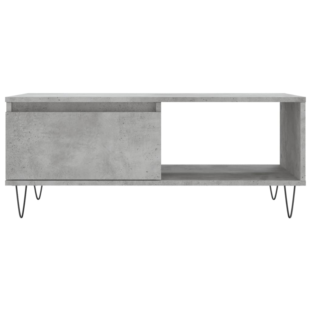 Coffee table, concrete grey, 90x50x36.5 cm, composite wood