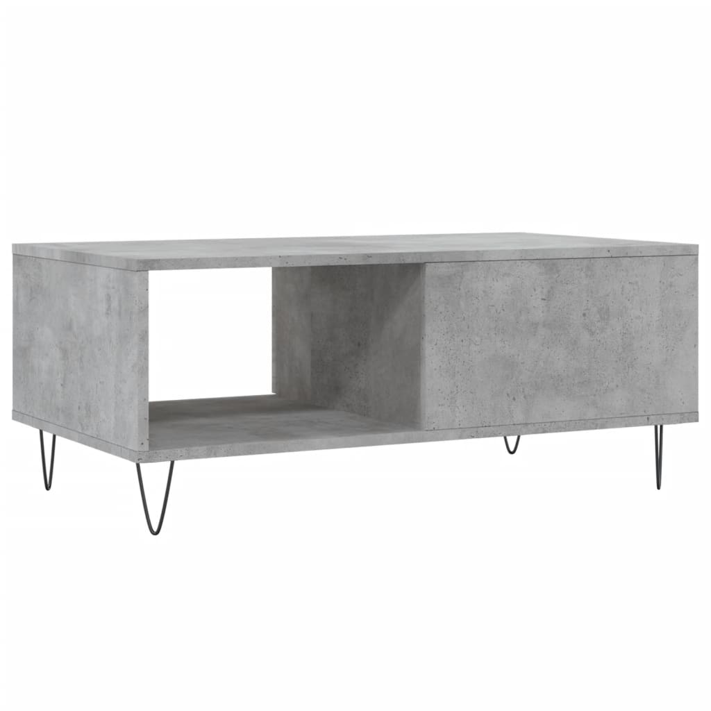 Coffee table, concrete grey, 90x50x36.5 cm, composite wood