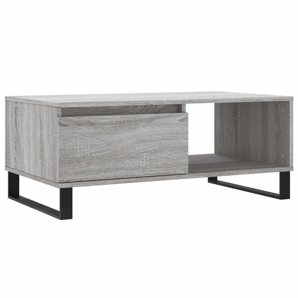 Coffee table, sonoma grey, 90x50x36.5 cm, processed wood