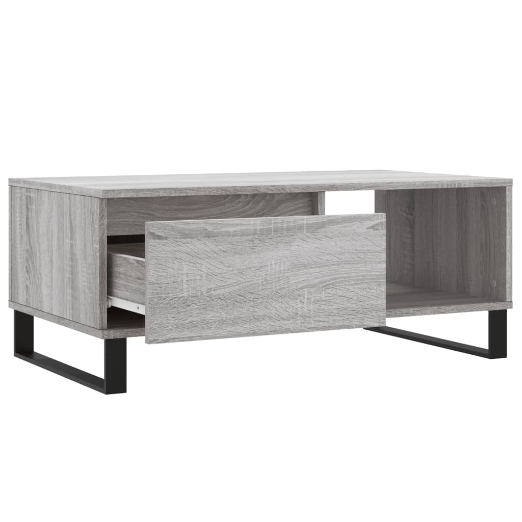 Coffee table, sonoma grey, 90x50x36.5 cm, processed wood