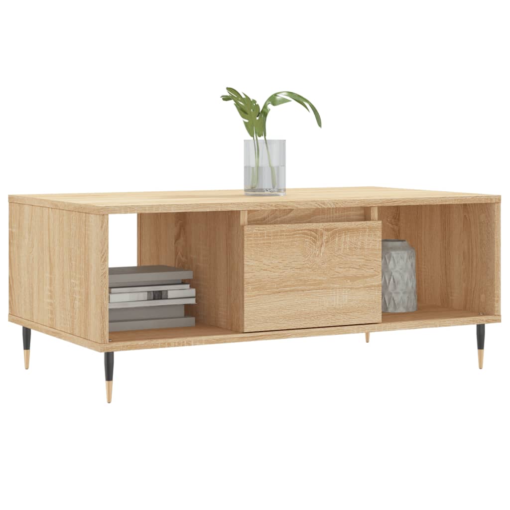 Coffee table, sonoma oak, 90x50x36.5 cm, composite wood