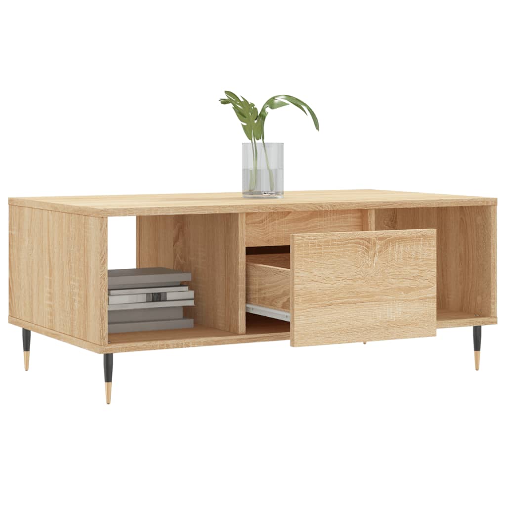 Coffee table, sonoma oak, 90x50x36.5 cm, composite wood