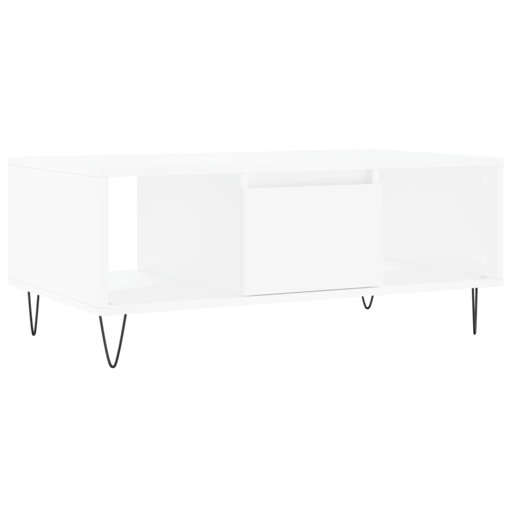 Coffee table, white, 90x50x36.5 cm, processed wood
